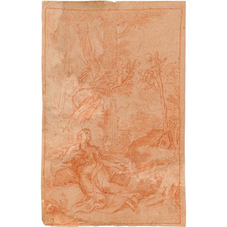 PITTORE ITALIANO DEL XVIII SECOLO, Sanguigna su carta