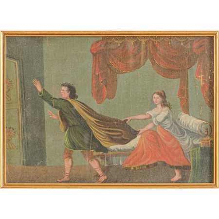 PITTORE NEOCLASSICO FINE DEL XVIII SECOLO, Tempera su tela