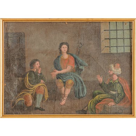 PITTORE NEOCLASSICO FINE DEL XVIII SECOLO, Tempera su tela