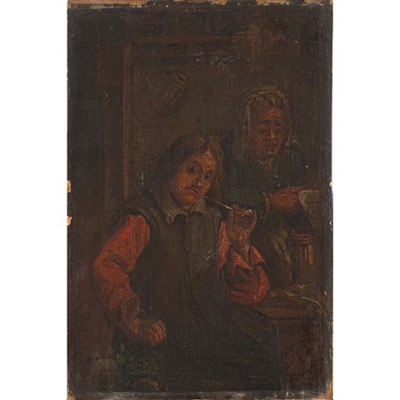 SCUOLA FIAMMINGA DEL XVIII SECOLO, Olio su tavola
