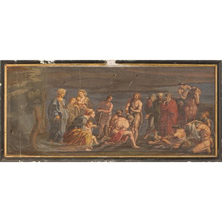 NICOLAS POUSSIN (Seguace di), Olio su tela