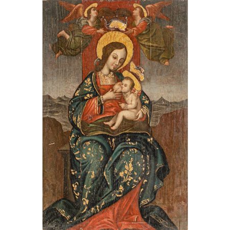 PITTORE SICILIANO DEL XVI SECOLO, Olio su tavola
