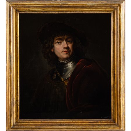 REMBRANDT HARMENSZOON VAN RIJN (Seguace di), Olio su tela