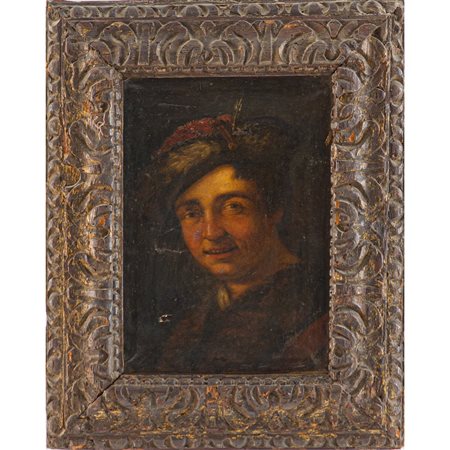 ANTONIO AMOROSI (Attr.), Olio su carta applicata su tela
