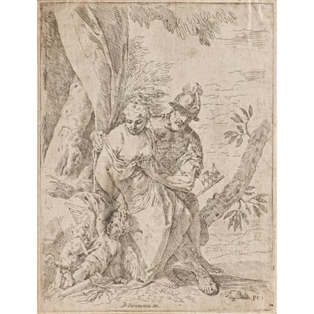 SIMONE CANTARINI Detto Il Pesarese, Rara Acquaforte