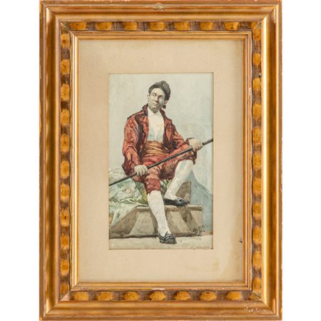 SALVATORE MARCHESI, Acquerello su cartone