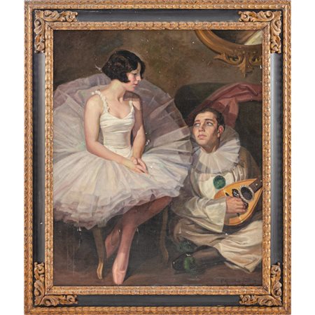 PITTORE SPAGNOLO DEL XIX/XX SECOLO, Olio su tela
