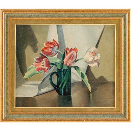 VALENTINO GHIGLIA (Attr.), Olio su cartone
