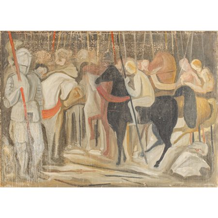 PITTORE ITALIANO ANNI TRENTA DEL NOVECENTO, Olio su tela