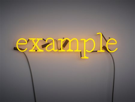 JOSEPH KOSUTH
“A/C (J.J.:F.W.)" [Yellow], 2009