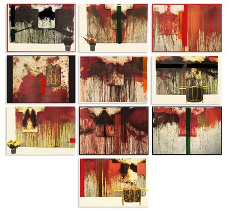 HERMANN NITSCH
Übermalte Bild - Lithographen,, 1991