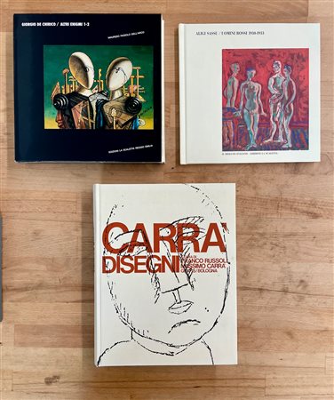 CARLO CARRÀ, GIORGIO DE CHIRICO E ALIGI SASSU - Lotto unico di 3 cataloghi