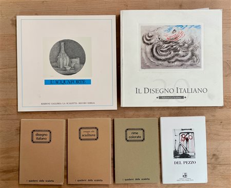 CATALOGHI CON OPERE ALL'INTERNO (LEONARDO CASTELLANI, LUCA CRIPPA) - Lotto unico di 6 cataloghi