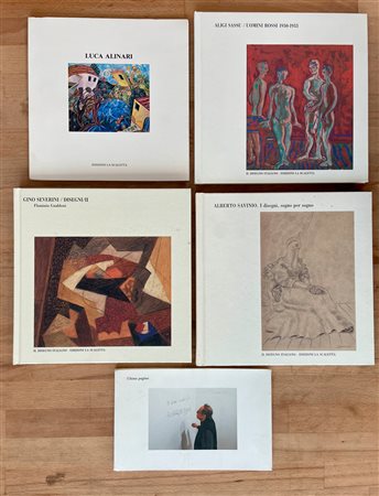 GALLERIA LA SCALETTA, REGGIO EMILIA (ALINARI, SEVERINI, SASSU, PISANI, SAVINIO) - Lotto unico di 5 cataloghi