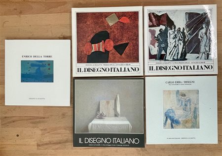 GALLERIA LA SCALETTA, REGGIO EMILIA (CARLO ERBA, ENRICO DELLA TORRE E DISEGNO ITALIANO) - Lotto unico di 5 cataloghi