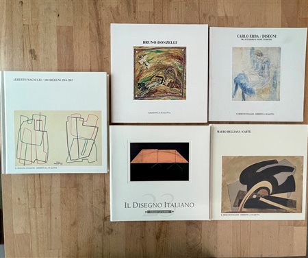 GALLERIA LA SCALETTA, REGGIO EMILIA (DONZELLI, ERBA, MAGNELLI, REGGIANI, IL DISEGNO ITALIANO) - Lotto unico di 5 cataloghi