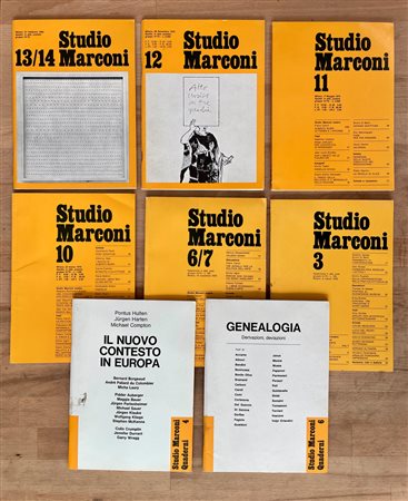 STUDIO MARCONI, MILANO - Lotto unico di 8 cataloghi/notiziari editi dalla Galleria
