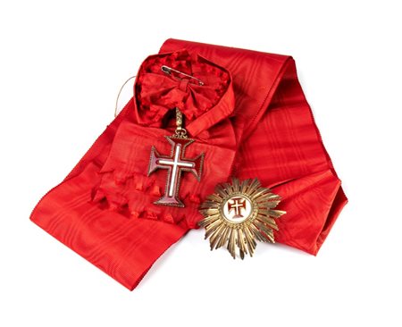  
Portogallo, Prima Repubblica, Ordine del Cristo pendente e placca di Gran Croce primo quarto XX sec.
 