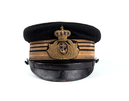  
Italia, Regno, periodo Umbertino, berretto da Capitano vascello ultimo quarto XIX sec.
 