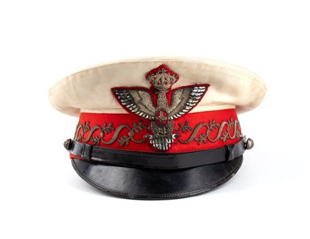  
Italia, Regno, raro berretto per l'uniforme tropicale del Corpo Diplomatico estivo secondo quarto XX sec.
 