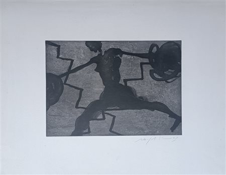 PALADINO MIMMO Paduli (Bn) 1948 Nudo che scende le scale 2003 Acquaforte,...
