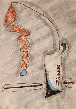 DANGELO SERGIO Milano (Mi) 1932 Le forgat Mista su carta 48,00x33,50...