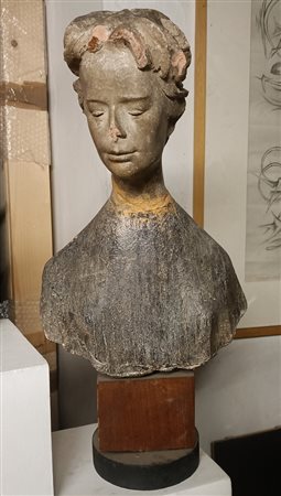 MESSINA FRANCESCO Linguaglossa (Catania) Busto 1950 Scultura in terracotta...