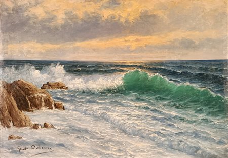 ODIERNA GUIDO Capri (Na) 1913 Mare a Capri 1960 Olio su tela 70,00x100,00...