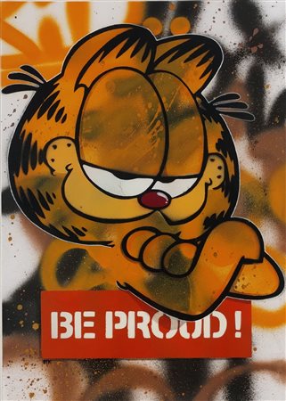 THE KID BENNY Parigi (Francia) 1991 Be proud 2021 Spray su carta 30,00x21,00...