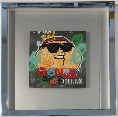 THE KID BENNY Parigi (Francia) 1991 Junior 2015 Spray e acrilico su cartone...
