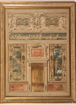 CAVALLOTTI GIOVANNI Milano (MI) 1850 Concorso 1907 1907 Acquarello su carta...
