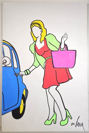 MARCO LODOLA, 120 X 80 cm, Acrilico su tela. Autentica dell'artista su...