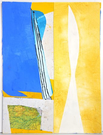 TOMMASO CASCELLA, 40 X 30 cm, Senza Titolo tecnica mista e collage su cartone...