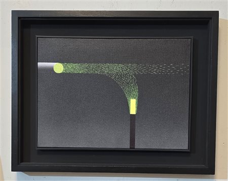 JULIO LE PARC, 33 X 46 cm, (1928) Alchimie 8 , acrilico su tela 1988, firma...