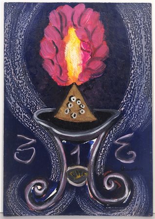 GIUSEPPE AMADIO, 48,5 X 34 cm, Tecnica mista su cartone, firma in alto al...