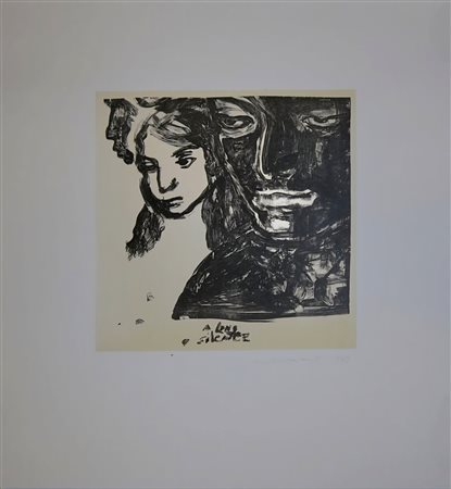 MARLENE DUMAS, 25,5 X 25 cm, (1959) "A Long Silence" 1989 litografia a colori...
