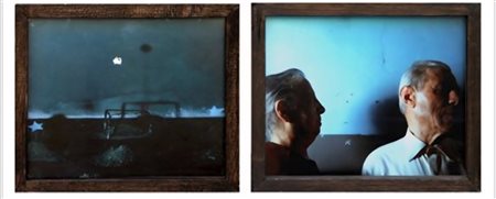MICHELE ZAZA, 24 X 30 cm cad, Germinazione celeste, 1977, fotografie a...