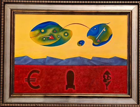 MARIO TATAFIORE, 50 X 70 cm, olio su tela del 2017, Titolo Le isole 2017,...