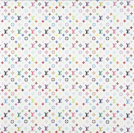 TAKASHI MURAKAMI, 40 X 40 cm, 1962, Louis Vuitton Monogram multicolore Withe...