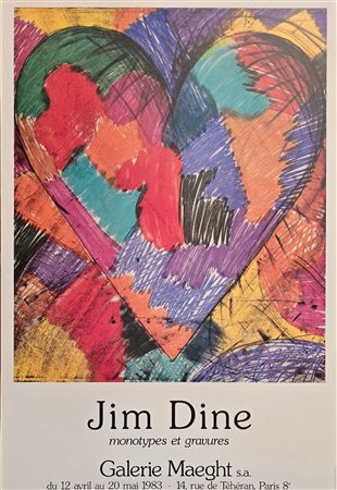JIM DINE, 79 x 53,5 cm, manifesto serigrafico originale della mostra tenutasi...