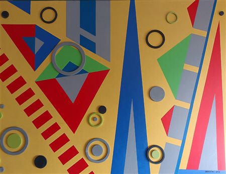 MARCO SCALENI, 60 X 80 cm, (1947) Per mari e per monti , acrilico e tecnica...