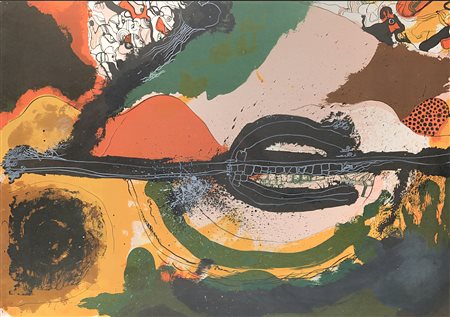 JOSEP GUINOVART, 63 X 85 cm, (1927-2007) Senza Titolo Serigrafia Firma,...