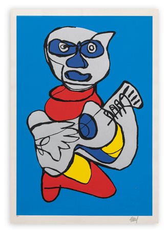 KAREL APPEL, 104 X 76 cm, (1921-2006) Singing Hands, 1978, Serigrafia, Firma...