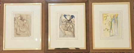 SALVADOR DALI’, lotto di tre xilografie 33 X 26 cm cad., xilografie (...