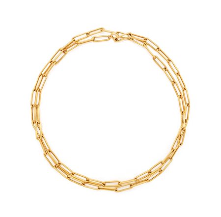 Catena in oro Oro giallo 750/000. Peso complessivo gr. 77,80 Lunghezza cm 92