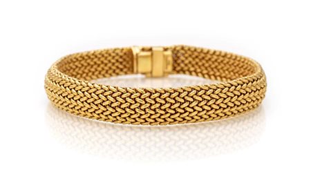 Tiffany bracciale in oro a tessuto Oro giallo 750/000. Peso complessivo gr....