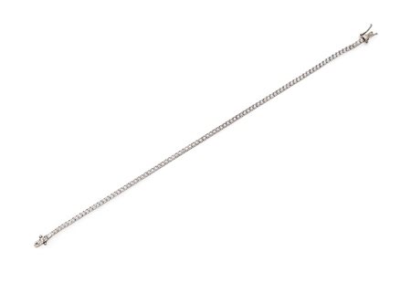 Bracciale tennis in oro e brillanti Oro bianco 750/000. Diamanti in taglio...