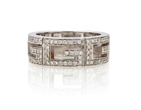 Gucci - Anello in oro e brillanti Oro bianco 750/000. Peso complessivo gr....