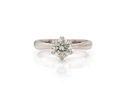 Anello in platino e brillante solitario Platino 900/00o.Diamante solitario...