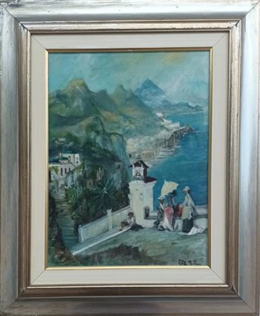 ROSA RAFFAELLA MONTUORI, Amalfi paesaggio fine 800 - studio del pittore F. Richard Unterberger, 2017